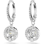 Swarovski Sparkling Dance Necklace and Earrings Jewelry Collection, Rhodium Finish, Blue Crystals, Clear Crystals
