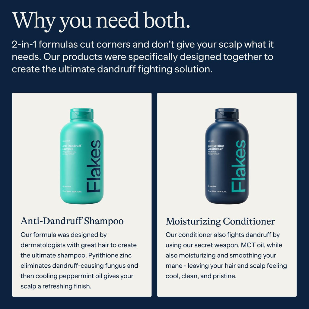 Anti Dandruff Shampoo And Conditioner Set | Dry, Flaky, & Itchy Scalp Shampoo | Sulfate & Paraben Free For Healthy Hair | Hydrating Shampoo And Moisturizing Conditioner For Scalp Care | 9 Fl Oz