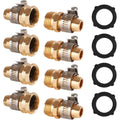 Garden Hose Repair Kit With Clamps, Male And Female Hose Fittings, Fit For 3/4"Or 5/8" Garden Hose Fitting, 4 Sets