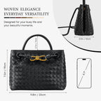 Woven Tote Bag for Women Leather Shoulder Handbag Designer Top Handle Purses