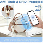Anti Theft Crossbody Bags For Women Rfid Small Shoulder Bag For Travel, Mini Cross Body Purse With Removable Strap