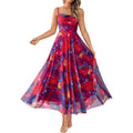 Btfbm Women Summer Floral Maxi Dresses Elegant Spaghetti Strap Dress Printed Party Dress Beach Long Dresses