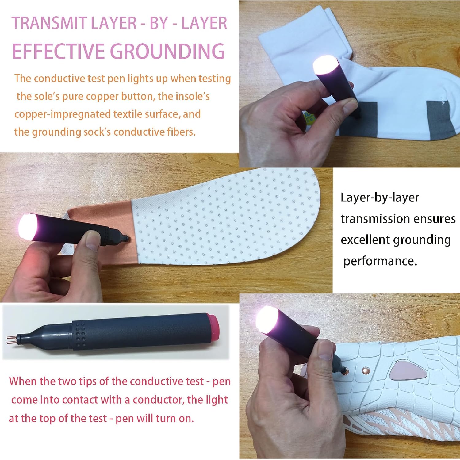 Grounding Shoes Barefoot Shoes With Copper Infused Iinsoles & Conductive Socks, Grounded Footwear For Women Effectively Soft,Comfortable