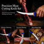 DRAGON RIOT 3 Pcs Butcher Knife Set, Stainless Steel Boning & Carving Knives, Sharp Kitchen Cutlery for Meat Cutting Trimming, Perfect for Home Kitchen, Outdoor Camping BBQ & Holiday Gift