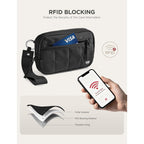 Womens Wallet Card Holder Purse With Zipper Quilted Phone Wallet Rfid Blocking Small Wristlet Wallets For Everyday, Travel (Black)