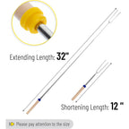 Unco- Marshmallow Roasting Sticks, 32”, 5 Pack, Dark Brown | Wooden Handle, Extendable Stainless Steel Smores Sticks For Fire Pit, Smores Skewers, Campfire Cooking Equipment