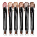 Luxaza Pro Neutral Eyeshadow Stick Makeup 6Pcs Set, Brown Nude Metallic Shimmer Matte Cream Eye Shadow Palette Eyeliner Brightener Pencil Crayon, Halloween Makeup - Brown Canyon