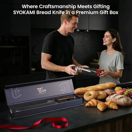 2026 New Upgraded Offset Bread Knife For Homemade Bread, 10.5 Inch Resharpenable Serrated Knife, Ultra-Sharp Sourdough Slicing, Perfect Kitchen Gift, Designed For Cutting Cakes, Fruits & Meat