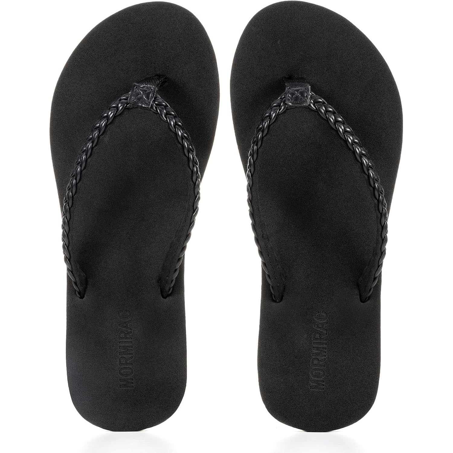 Womens Slim Braided Comfortable Flip Flops Summer Beach Thong Sandals Arch Support Non Slip