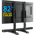 Universal Tv Stand, Table Top Tv Stand Base Wobble Replacement For Most 24 To 80 Inch Lcd Led Tvs, 7 Height Adjustable Tv Legs Hold Up To 150Lbs, Max Vesa 800X500Mm, Black Ax10Tb02