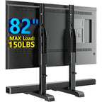 Universal Tv Stand, Table Top Tv Stand Base Wobble Replacement For Most 24 To 80 Inch Lcd Led Tvs, 7 Height Adjustable Tv Legs Hold Up To 150Lbs, Max Vesa 800X500Mm, Black Ax10Tb02