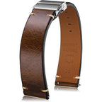Getalia Leather Watch Band Retro Oil Wax Leather,18Mm 19Mm 20Mm 21Mm 22Mm Quick Release Foldover Clasp Watch Straps For Men And Women