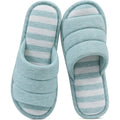 Open Toe House Slippers For Women Men Soft Cotton Indoor Shoes Memory Foam Slip On Bedroom Slippers