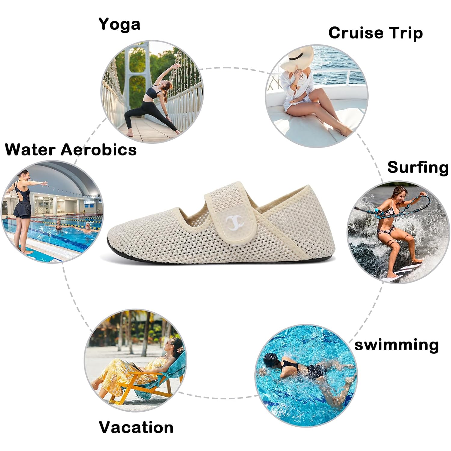 Water Shoes For Women Men Barefoot Beach Swim Aqua Socks Summer Wide Slides Sandals Quick Dry Pool River Sea Sock Shoes