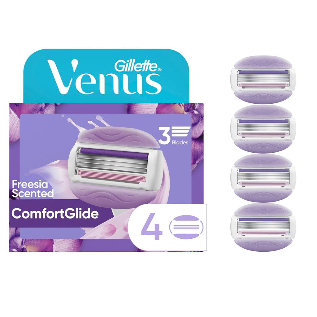 Gillette Venus ComfortGlide Freesia Women's Razor Refills, 4 Refills