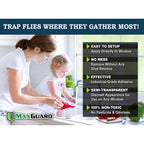 Maxguard Window Fly Traps (24 Xl Traps) Catch & Kill Houseflies, Flying Insects & Bugs. Non-Toxic Sticky Glue Traps Fly Killer Clear Strip Insect Catcher Safe No Zapping With Zapper |