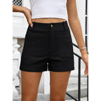 Shorts for Women Dressy Stretchy Comfort Business Casual Work 2026 Summer Cute Wrinkle-Free Shorts with Flat Pockets