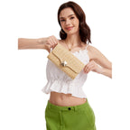 Elegant Clutch Purse For Women Straw Clutch Formal Evening Bag For Wedding Party Dinner