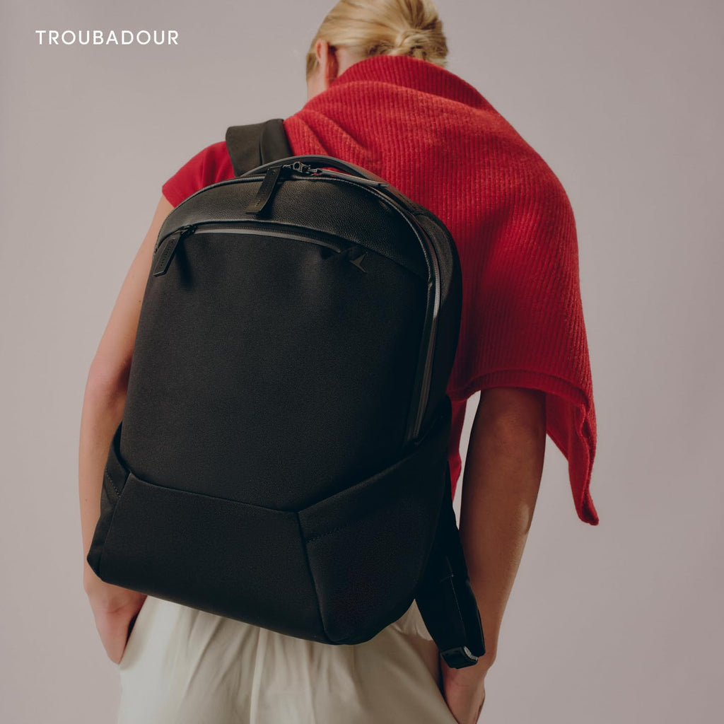 Troubadour Apex 4.0-22L Premium Laptop Backpack - Ergonomic & Water Resistant - Designed For Work And Travel - Black