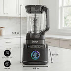 Ninja Kitchen System | Food Processor & Blender with BlendSense Technology | 8-Cup Bowl & 24-oz. To-Go Cup | For Smoothies, Cookie Dough, Salsa & More | 1800-Peak-Watt | Black | TB401