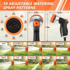 2 Pack Garden Hose Nozzle High Pressure 10 & 2 Water Hose Nozzle | Rust-Proof Thumb Flow Control, Leak-Proof 3/4" Nh Fitting, Ideal For Car Washing, Lawn Watering, Garden Care & Patio Cleaning
