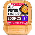 200Pcs Air Fryer Liners Disposable, Air Fryer Liners, 8.7" Square Parchment Disposable Paper Liner For Air Fryer, Parchment Paper, Baking, Roasting And Microwave
