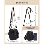 Gail Vegan Leather Multi Compartment Crossbody Bag