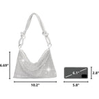 Women Gold Clutch, Rhinestone Gold Purse Wedding,Evening Clutch Purses For Women 10.2"×0.4"×6.69"