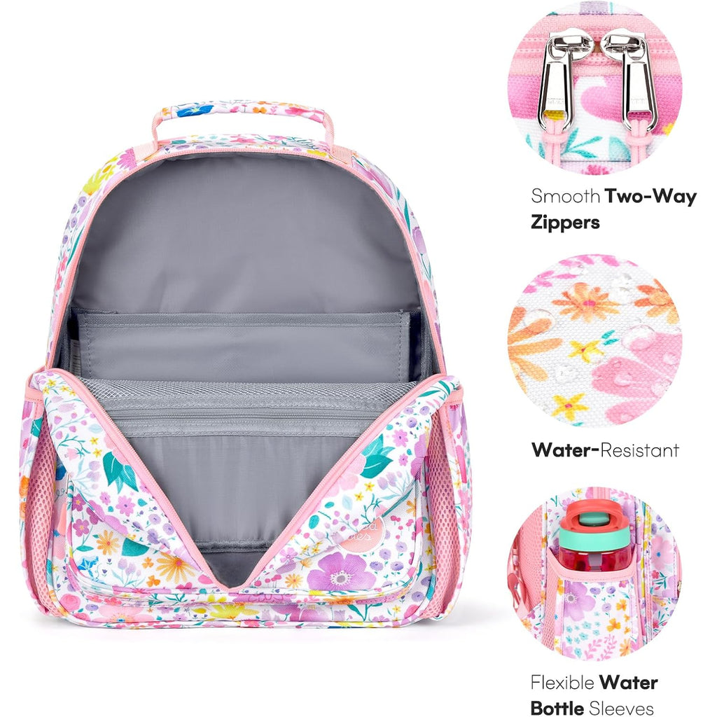 Kids Backpack For Girls: Girls Backpack 5-8 - Kindergarten Elementary School Bookbag For Girl - Flower Pink