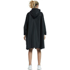 Rain Poncho Jacket Coat Hooded Zipper Style For Women/Men/Adult With Pocket