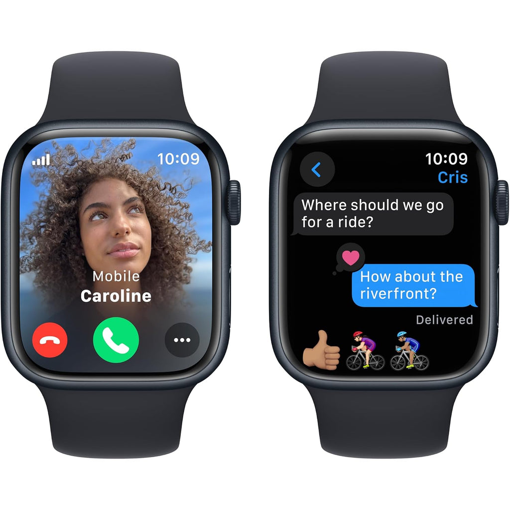 Apple Watch Series 9 (Gps + Lte) 45Mm Midnight Aluminum Case Black Sport Band (Renewed)