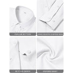 Button Down Shirts for Women Oxford Long Sleeve Dress Shirts Cotton Collared Wrinkle Free Blouse Tops