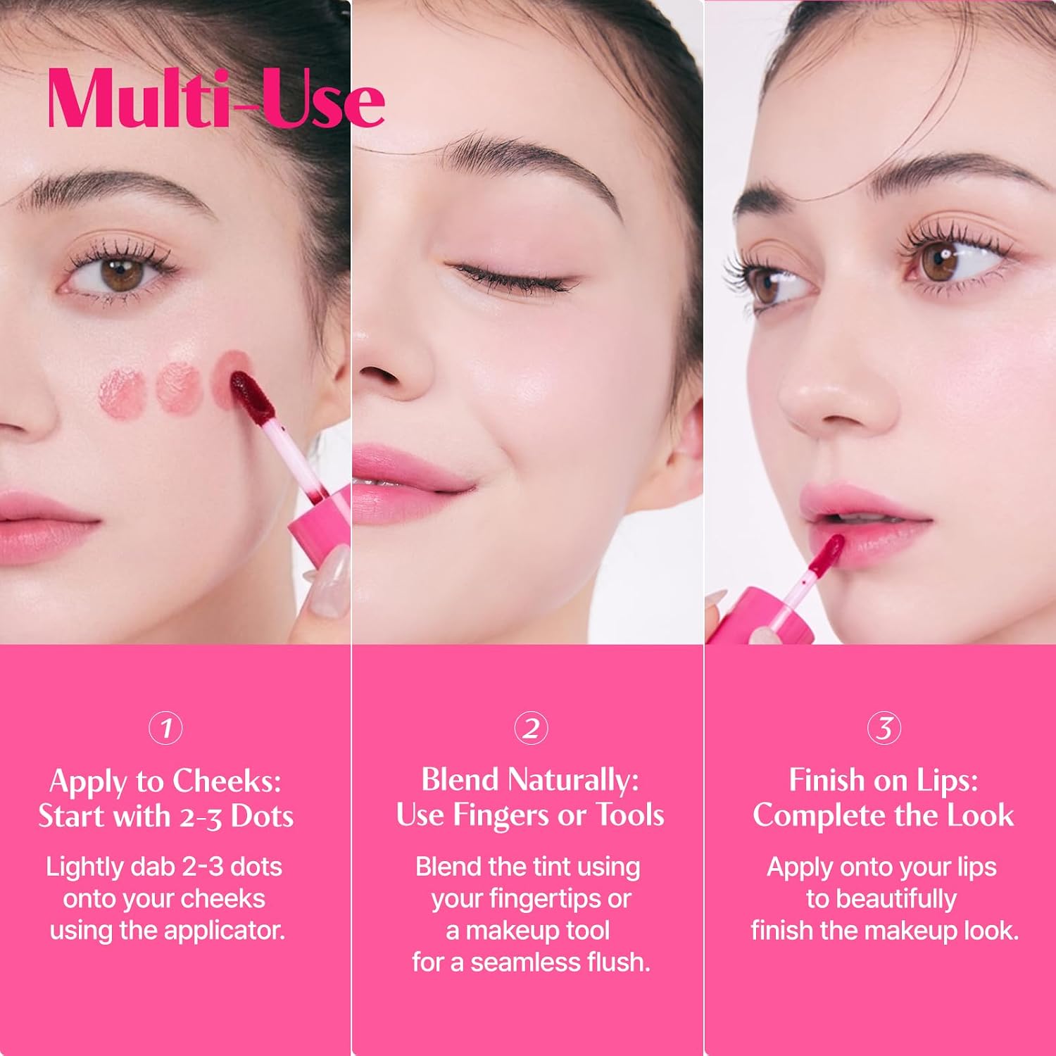 Etude Dear Darling Water Tint 3 Set (Strawberry Ade, Cherry Ade, Red Grapefruit Ade, 9G*3) | Vivid Color Lip Stain With Moisturizing Weightless & Non-Sticky Finish | Korean Makeup, Perfect For Gift