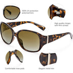 EYEGUARD Polarized Sunglasses for Women Retro Vintage Driving Sun glasses UV400 Protection Black + Tortoise