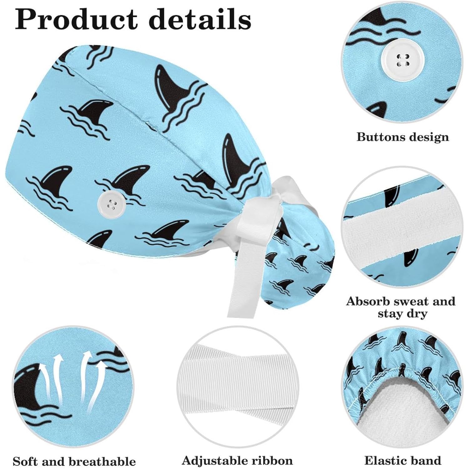 Women'S Working Caps With Bow Scrunchies Cute Dog Paws Pattern Lace-Up Hat Unisex Hair Covers One Size