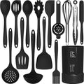 Aothod Silicone Cooking Utensils Set - 446°F Heat Resistant Kitchen Utensils,Turner Tongs,Spatula,Spoon,Brush,Whisk,Kitchen Utensil Gadgets Tools Set For Nonstick Cookware,Dishwasher Safe (Bpa Free)