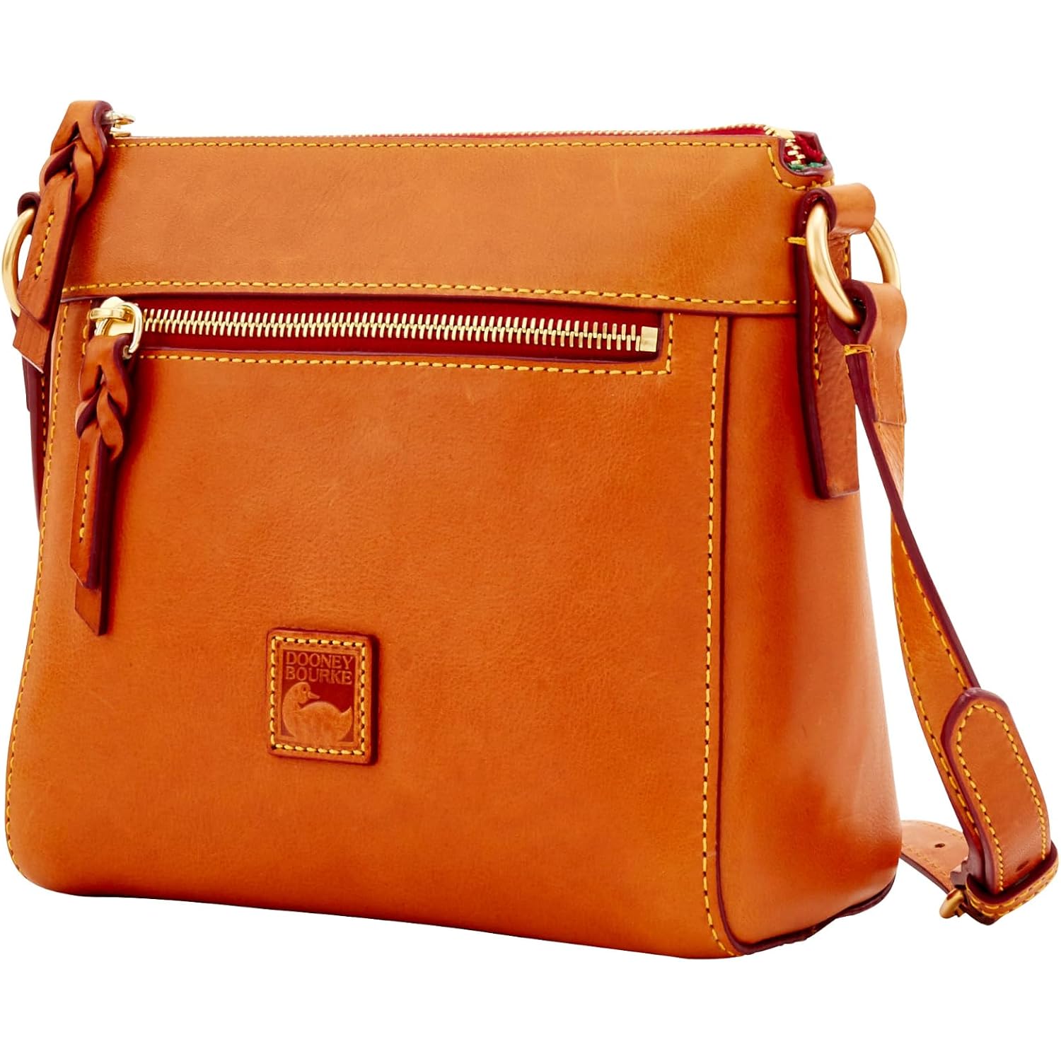 Dooney & Bourke Women'S Crossbody Bags, Florentine Leather Allison Purse With Zipper Pockets And Adjustable Shoulder Strap