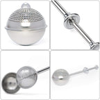 Hulisen Flour Duster For Baking, One-Handed Operation, 304 Stainless Steel Powdered Sugar Shaker Duster, Pick Up And Dust Flour Sifter, Gift Package