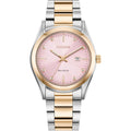 Citizen Eco-Drive Sport Luxury Diamond Pink Dial Two-Tone Watch 33Mm - Ew2706-58X