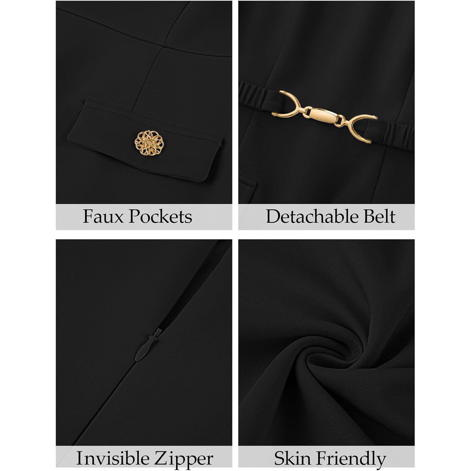 Merokeety Women'S Summer Business Casual Dress Short Sleeve 2026 Elegant Bodycon Work Office A Line Graduation Mini Dress