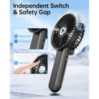 Sweetfull Portable Misting Fan - 180° Foldable Handheld Personal Fan With Mist Spray, 3 Speeds, 30Ml Water Tank, Usb Rechargeable For Travel, Outdoors, Makeup, Camping, Home, And Office Use