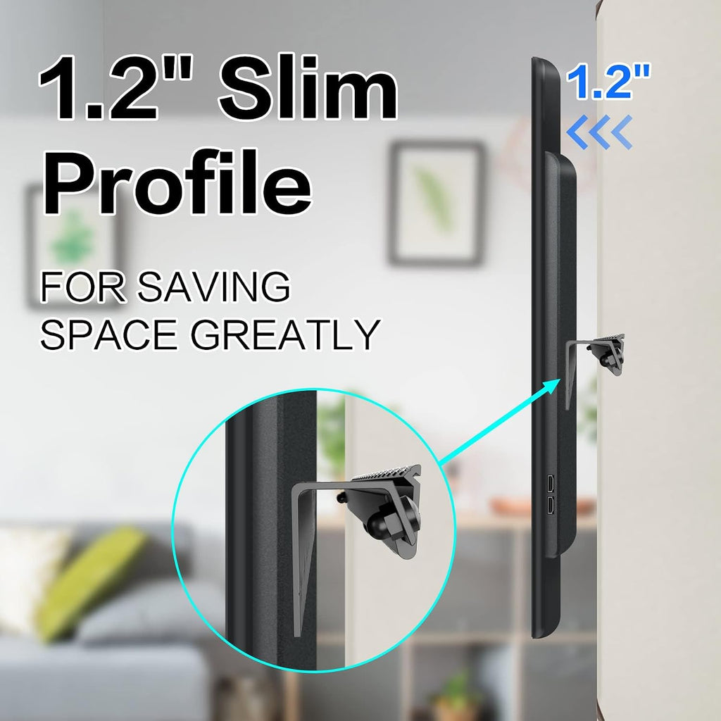 No Drill Drywall Tv Mount, No Stud Tv Wall Mount For Most Brand 22-55 Inch Tvs Up To 100 Lbs, Easy Install No Stud Studless Tvs Wall Mount, Include All Hardware- Level Bubble Meter