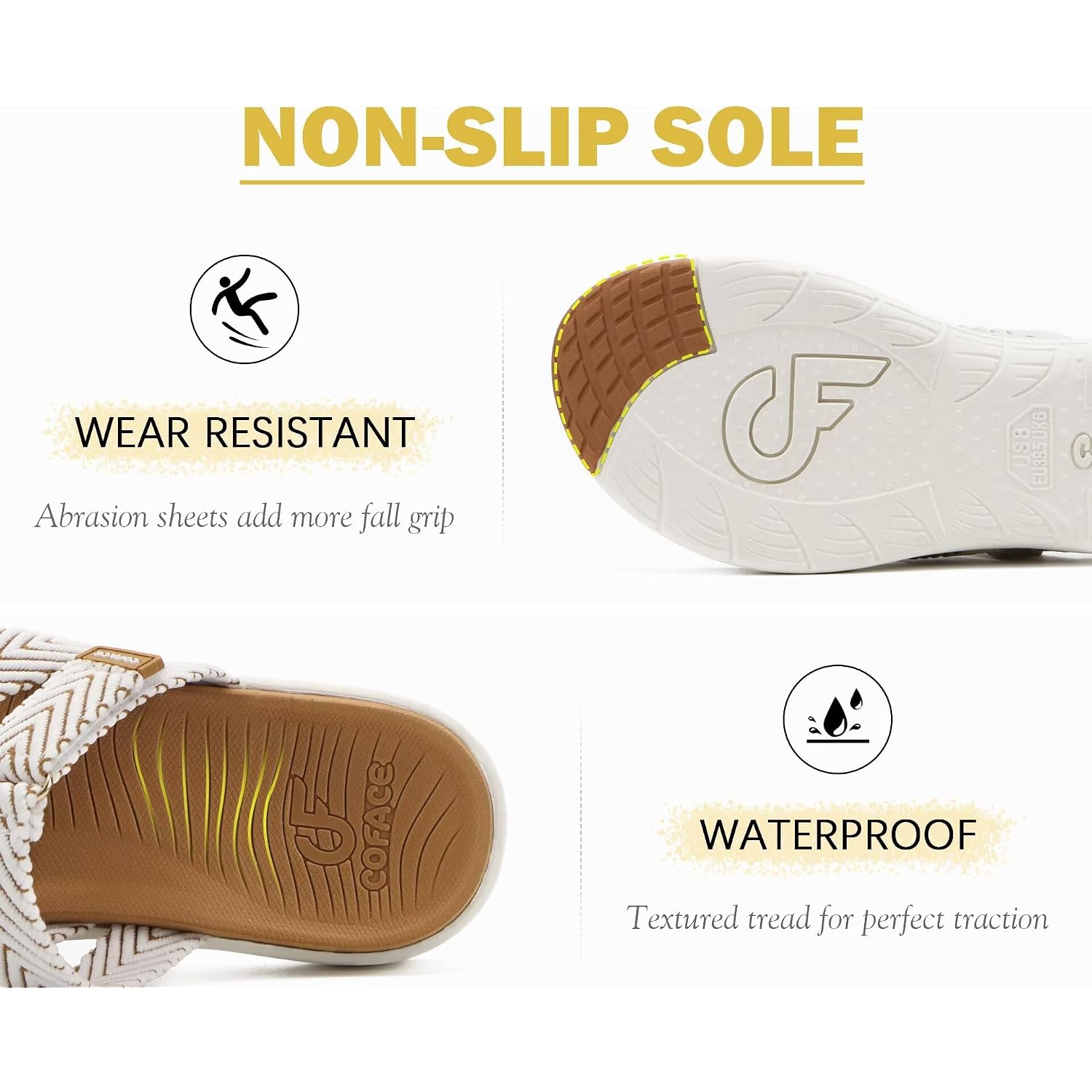Coface Womens Trendy Orthotic Flip Flops Lightweight Yoga Mat Thick Cushion Walking Thong Sandals Adjustable Slip On Slippers With Comfortable Plantar Fasciitis Arch Support