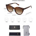 SOJOS Trendy Polarized Sunglasses for Women,Retro Cat Eye Womens Sun Glasses SJ2221 Tortoise/Brown