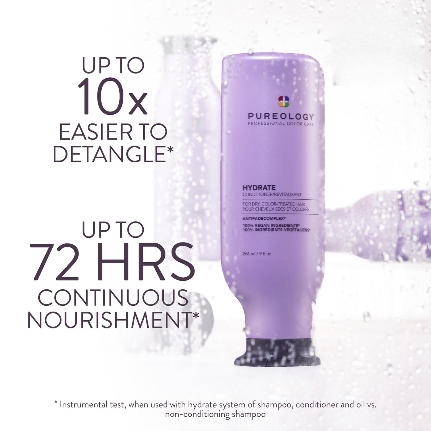 Pureology Hydrate Conditioner - For Dry or Color Treated Hair, Nourishing Conditioner to Restore Moisture and Seal in Hydration, Vegan