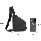 Wander Plus® Left Shoulder Anti Theft Crossbody Travel Bag For Women Men, Multi-Pocket Crossbody Bag, Slim Sling Bag