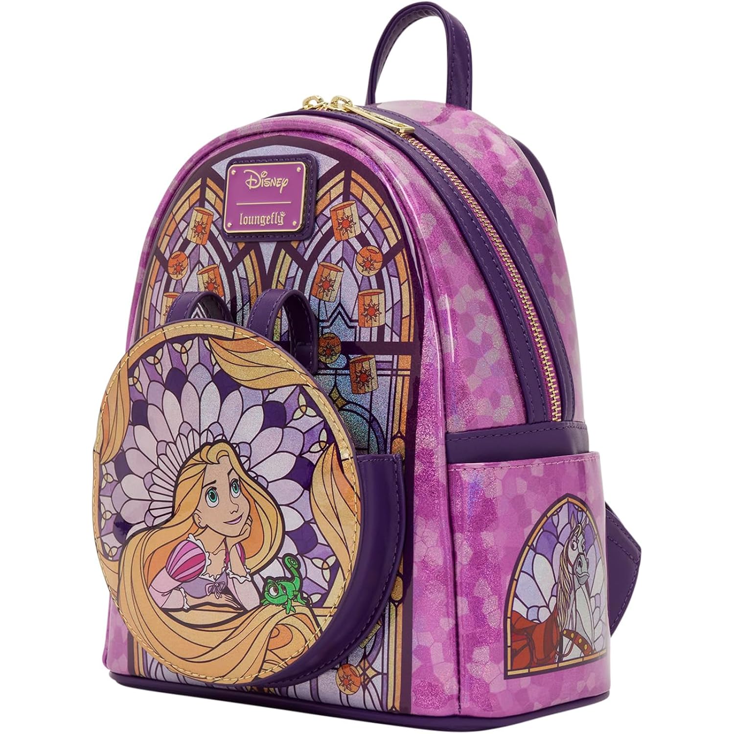 Loungefly Disney Stained Glass: Rapunzel Mini-Backpack, Amazon Exclusive