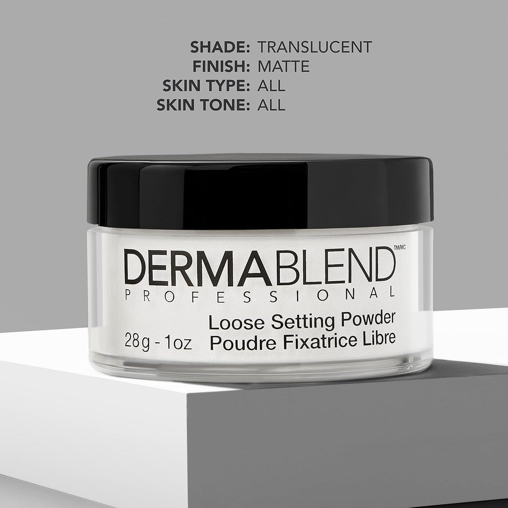 Dermablend Loose Setting Powder, Face Powder Makeup & Finishing Powder For Light, Medium & Tan Skin Tones