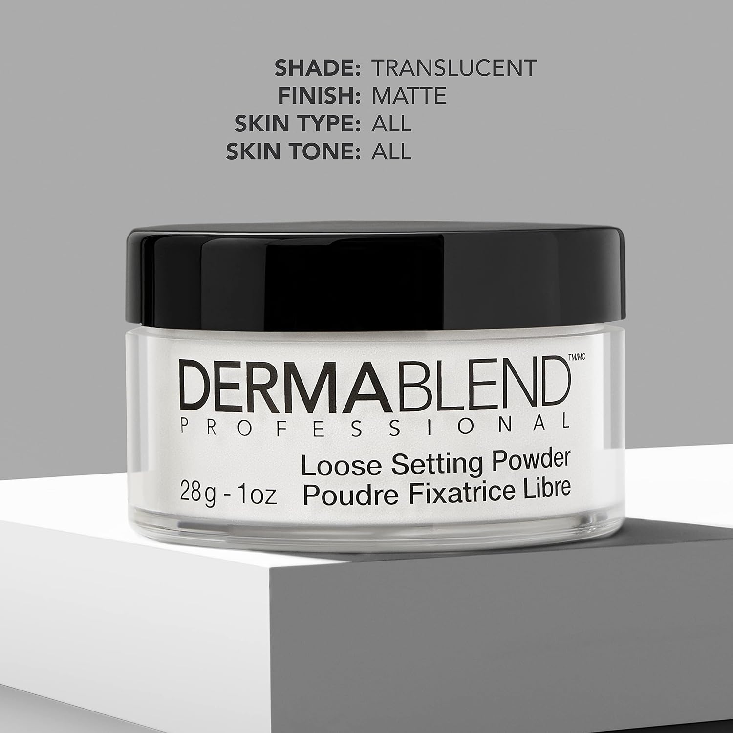 Dermablend Loose Setting Powder, Face Powder Makeup & Finishing Powder For Light, Medium & Tan Skin Tones