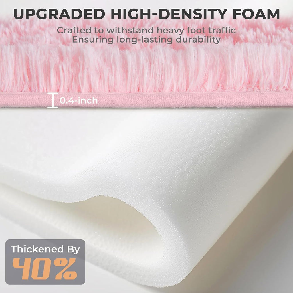 Oppodream 4X6 Pink Rugs For Bedroom, Ultra-Soft Fluffy Area Rugs For Living Room, 4 X 6 Shag Carpet For Nursery, Kids, Girl, Boy, Baby, Plush, Fuzzy, Shaggy, Cute Home Decor